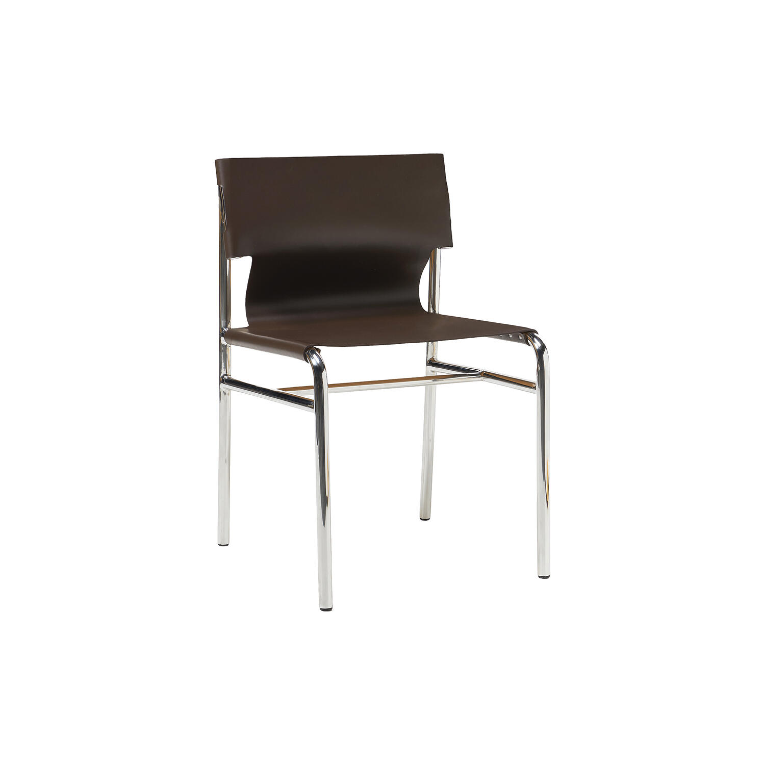 Jordan Leather Dining Chair, dark brown