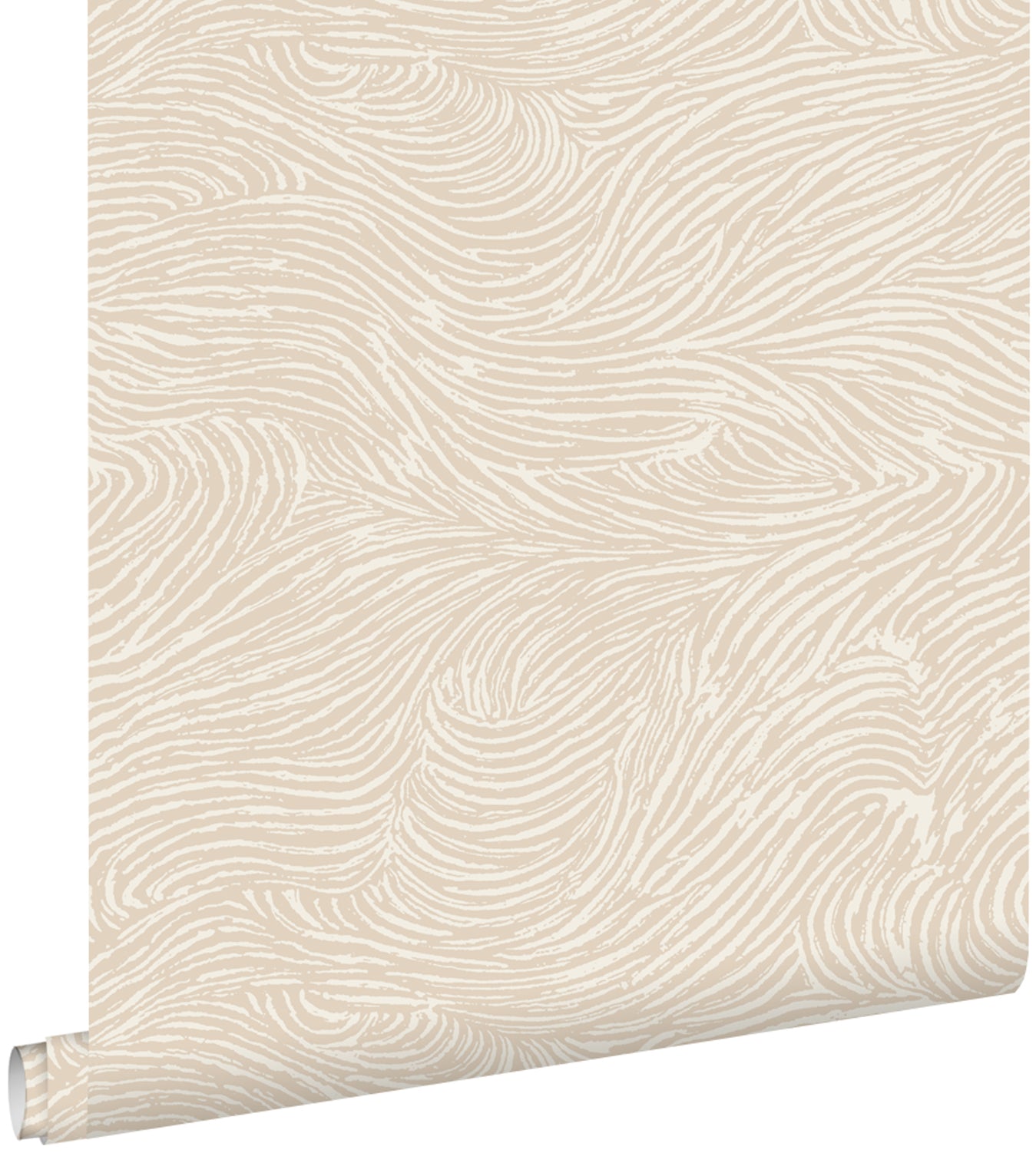 ESTAhome behang 3d golvende lijnen lichtbeige - 53 cm x 10.05 m - 139660