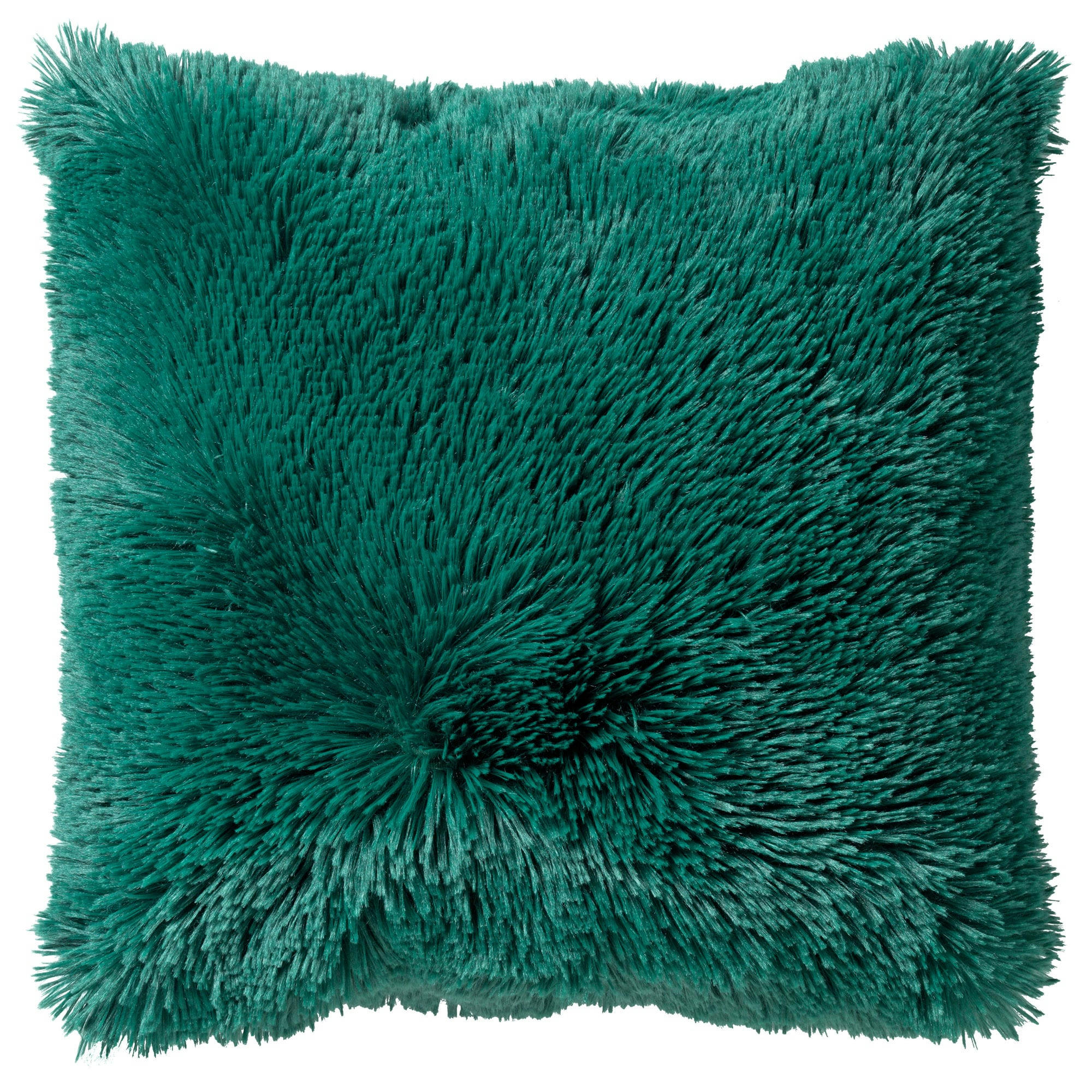 - Coussin - vert fausse fourrure 45x45 cm uni