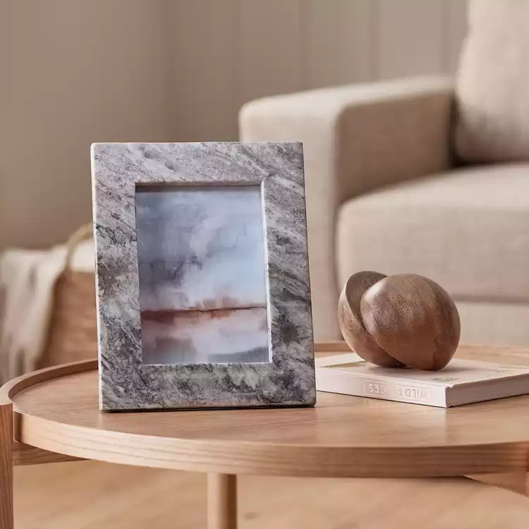 Habitat Beige Marble Picture Frame - 5x7"
