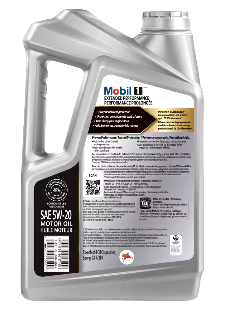Mobil 1™ Extended Performance 5W20 Synthetic Engine/Motor Oil, 4.73-L