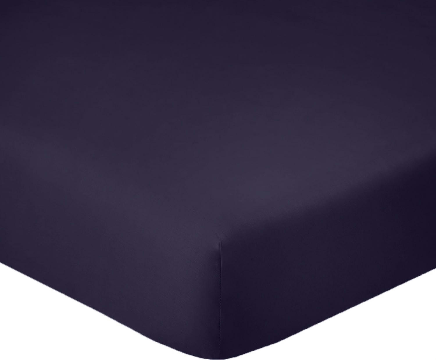 UNI BP - Drap Housse coton bleu 160x200 cm