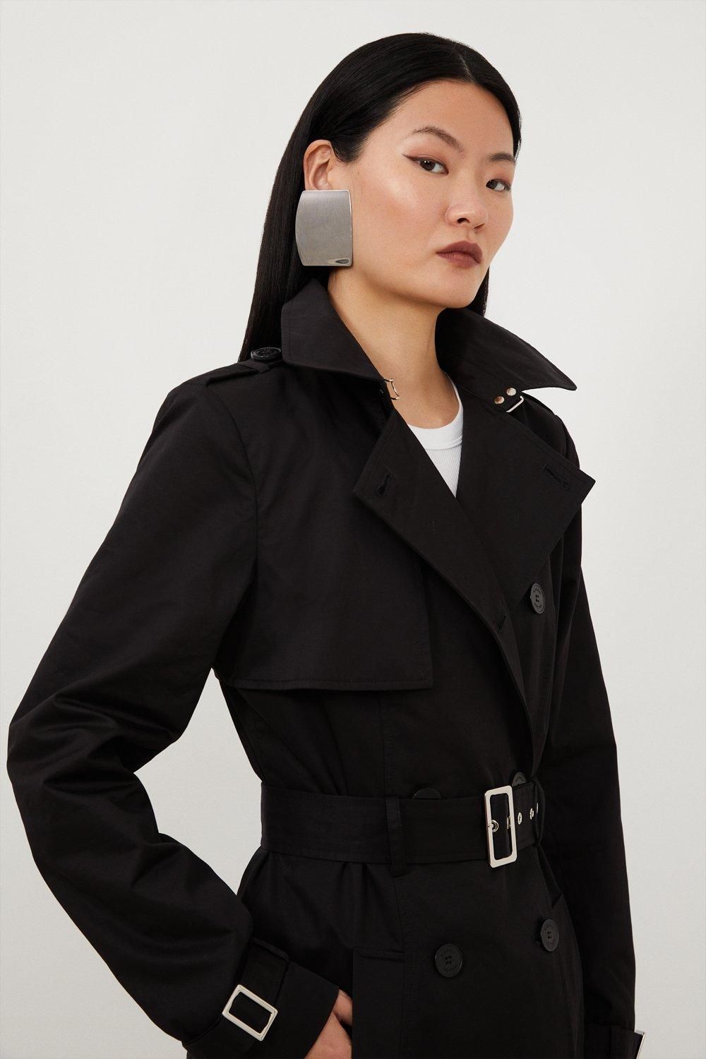 KarenMillen Forever Tailored Classic Belted Trench Coat