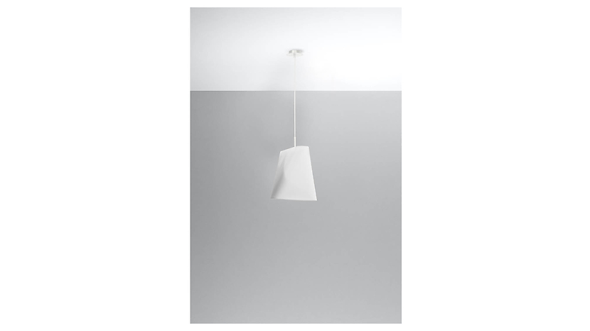 Lampa wisząca Blum tkaninowa biała