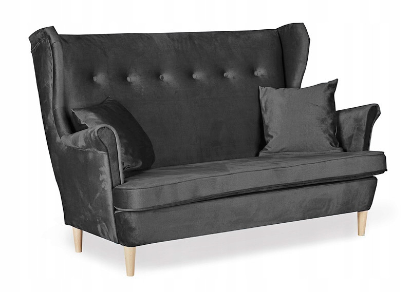 Sofa kanapa uszak Ari skandynawska Family Meble ciemno szara