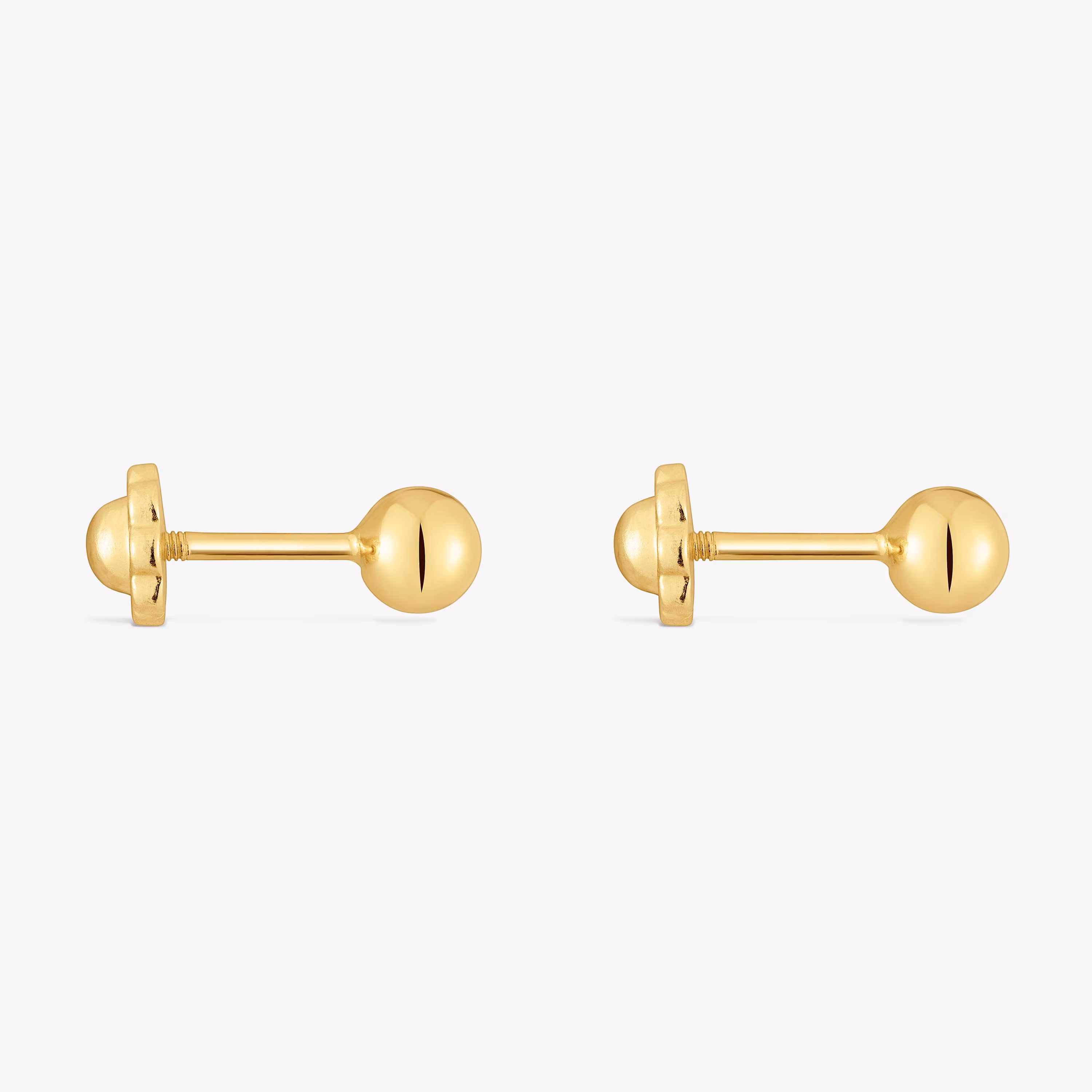 Pendientes de oro 4 mm Basics