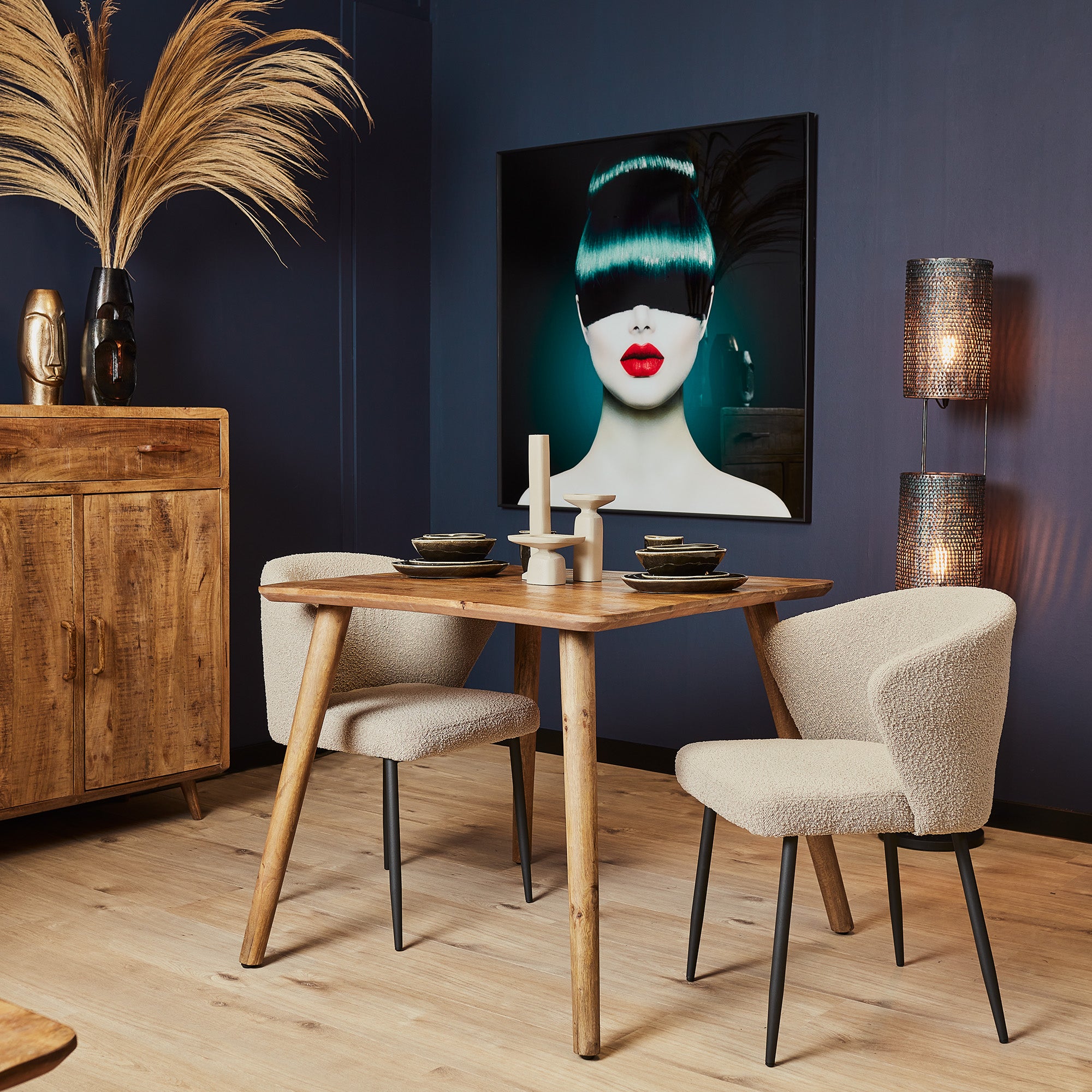 Starfurn eettafel Omaha - bruin - 90x90x76cm