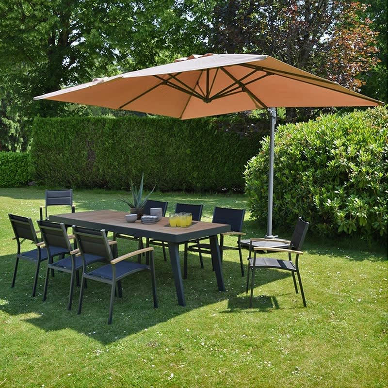 - Parasol déporté 4x3 m Taupe