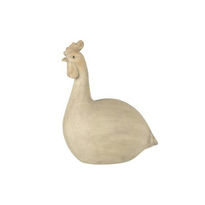POULE - Poule résine beige H48cm