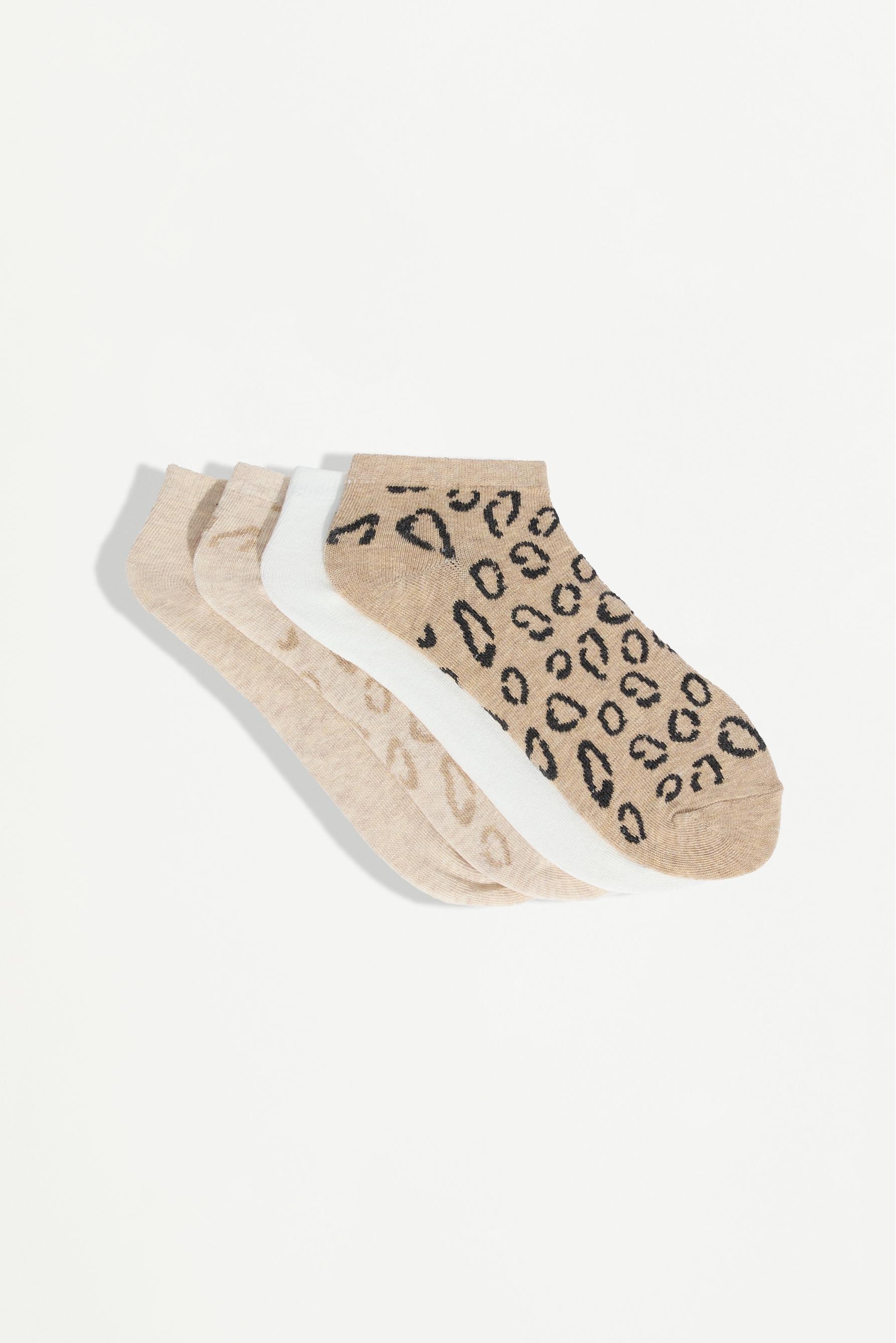 Calcetines cortos animal print (Pack 4)