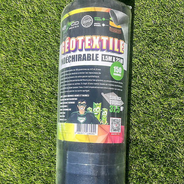 750m2 LOT DE 20 Rouleaux de Géotextile 150grs 1.5Mx25M