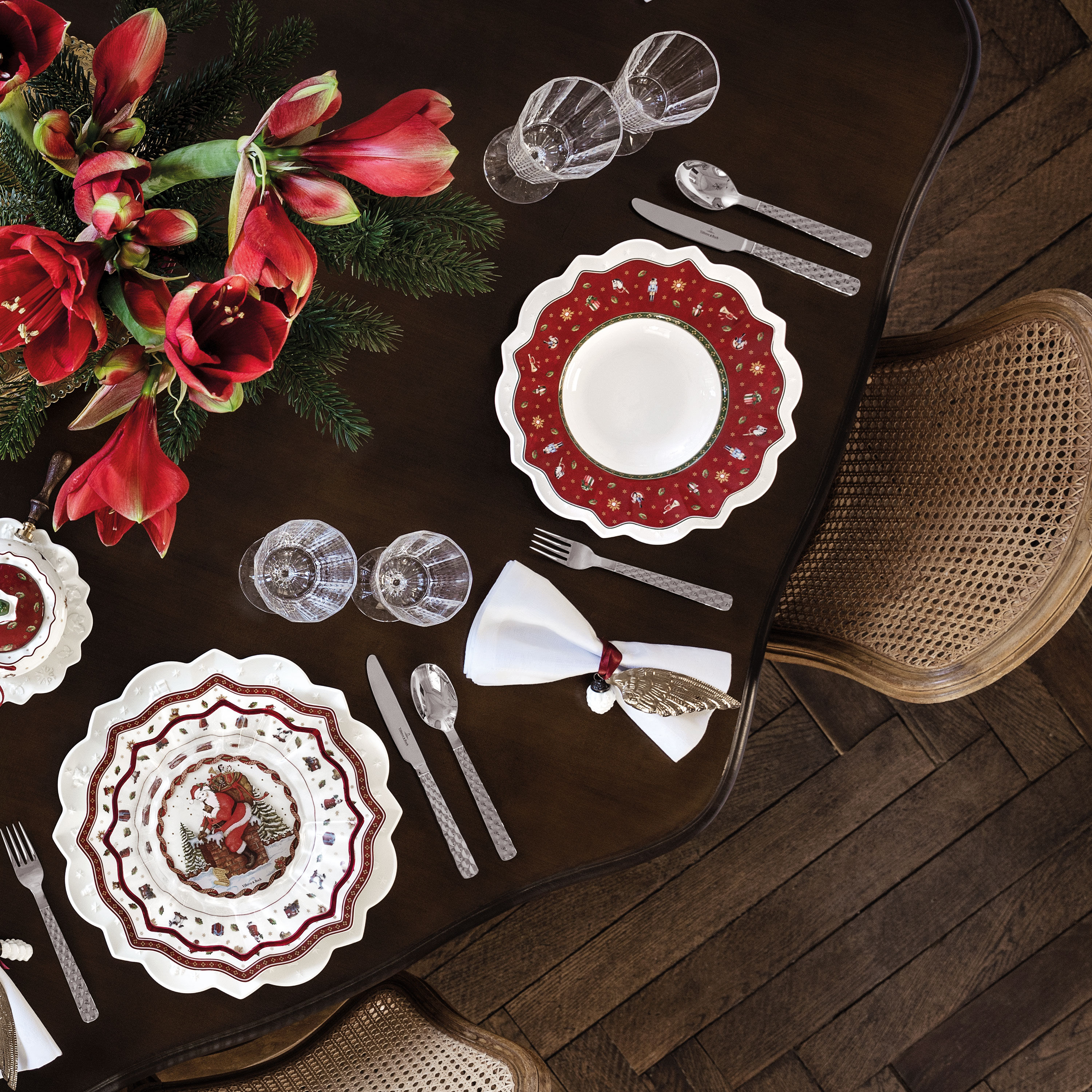 Toy's Delight Soup bowl - Red, 10.4'', Premium Porcelain