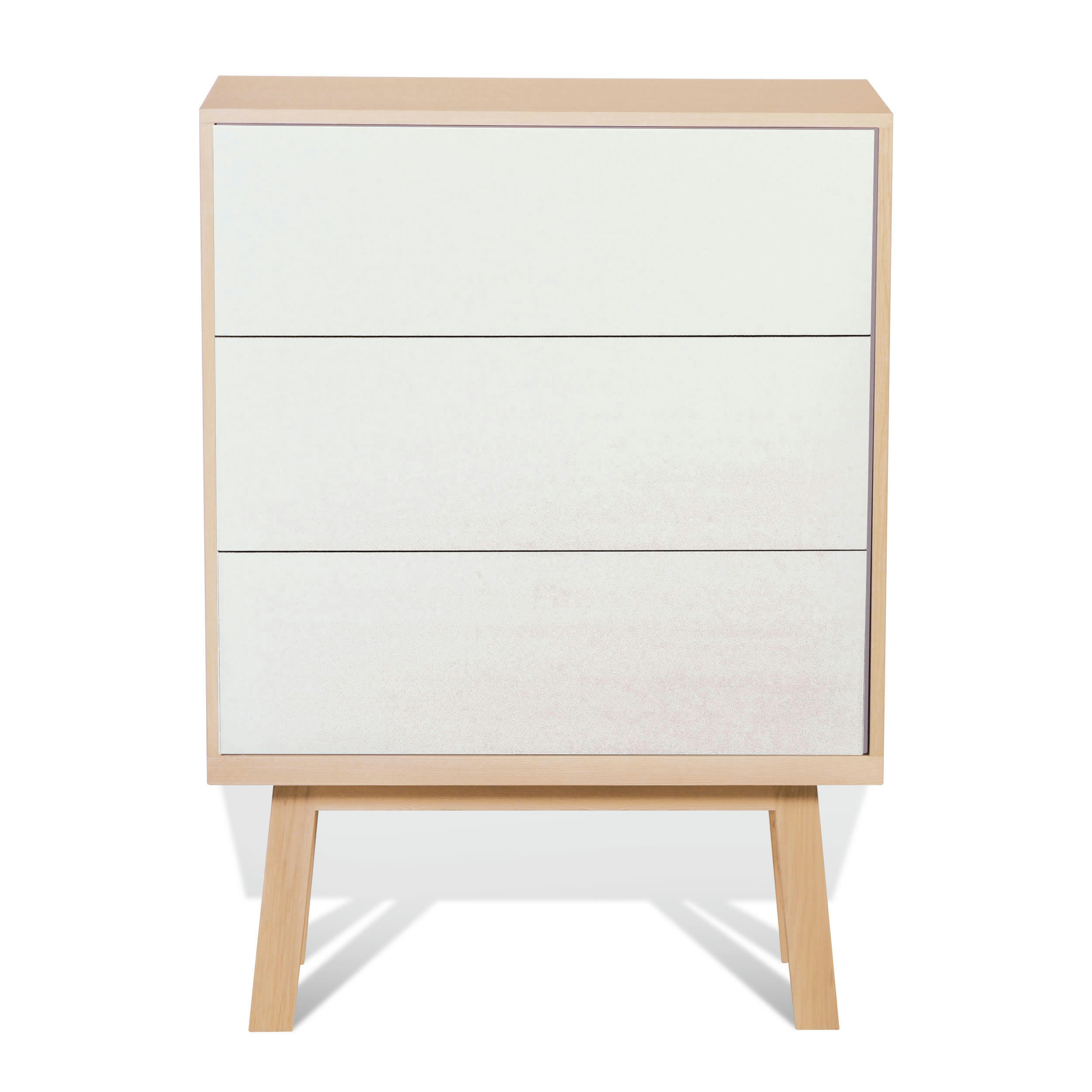 KUBE - Commode 3 tiroirs de 90 cm de large, en frêne