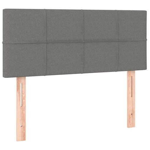 NNEVL LED Headboard Dark Grey 100x5x78/88 cm Fabric