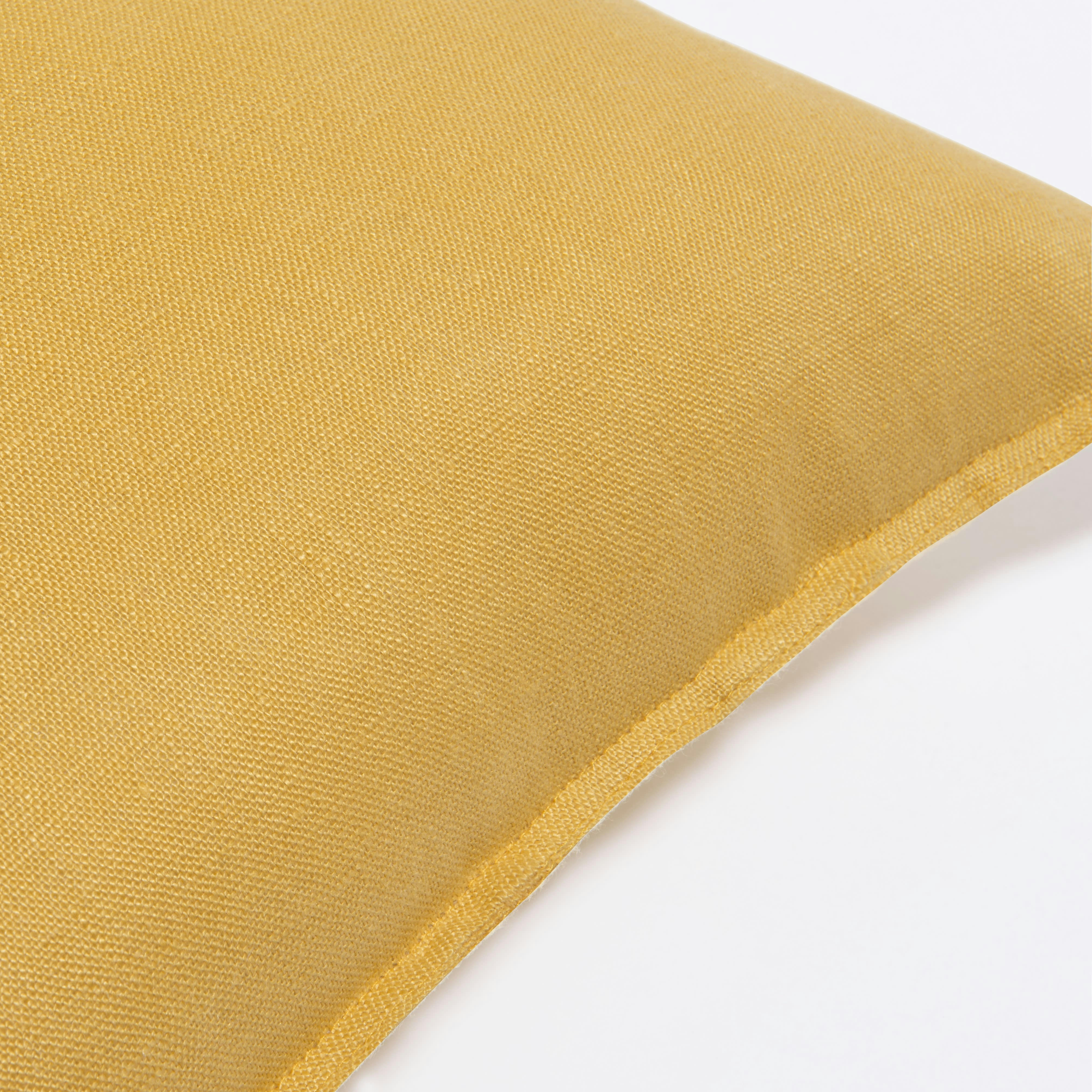 - Coussin en lin lavé jaune 60x60, OEKO-TEX® STANDARD 100
