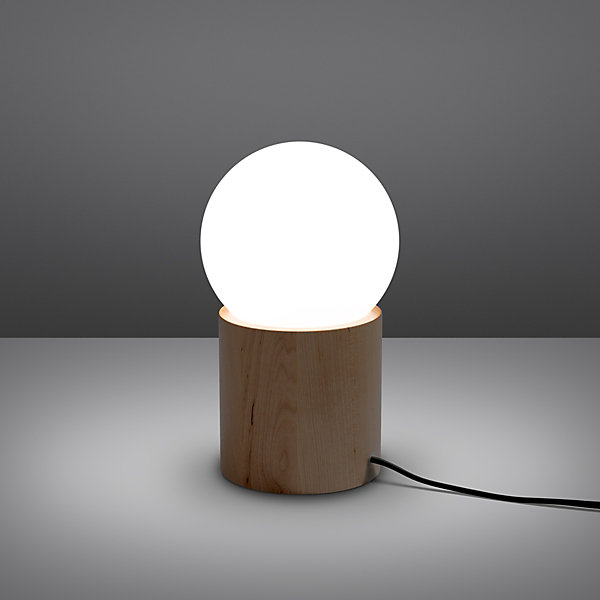 Lampe de bureau en bois 1 ampoule 4000K - 12x12x21cm Sollux