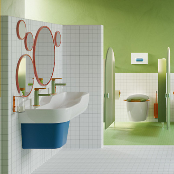 Lavabo pour enfant VitrA Sento Kids 85 cm avec trop-plein