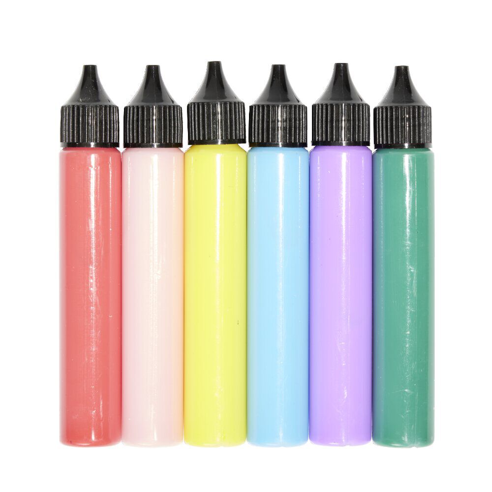 Lot de 6 tubes de peinture 3D acrylique 30ml