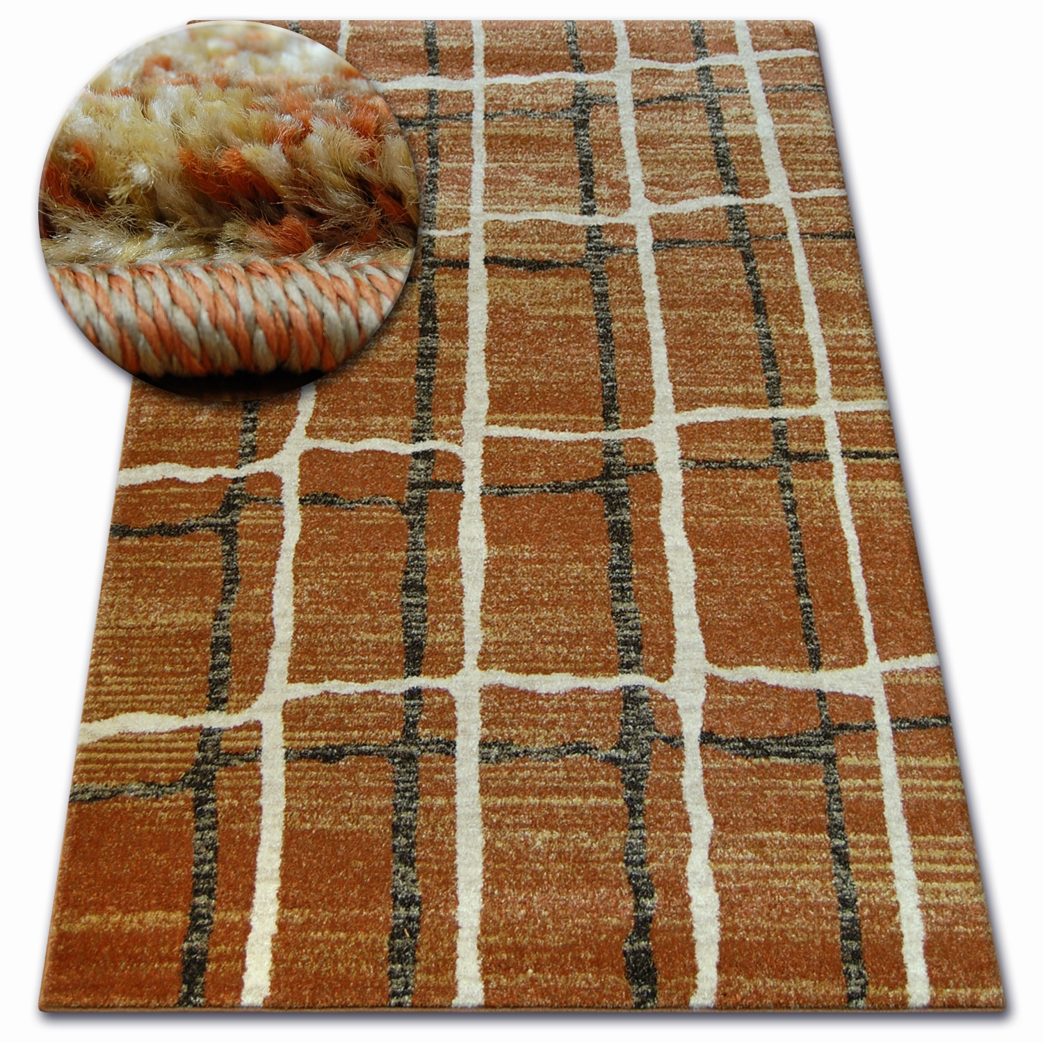 Dywan SHADOW 9359 rust / cream 80x150 cm