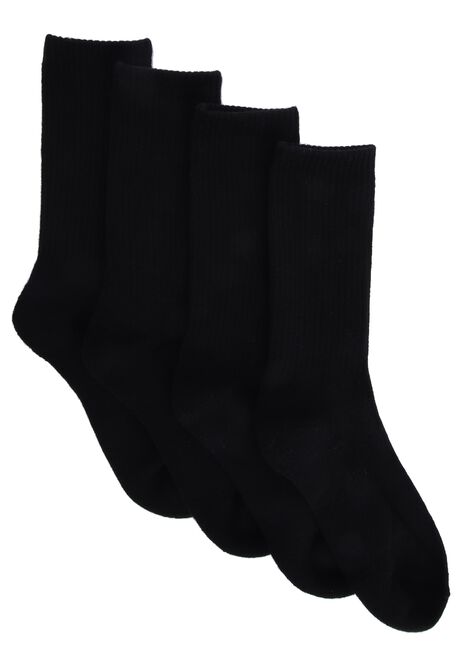 Mens 7pk Black Cotton Rich Ankle Socks