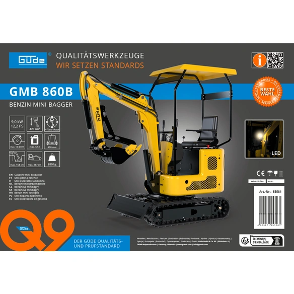 Mini-Bagger »GMB 860B«, 420 cm³