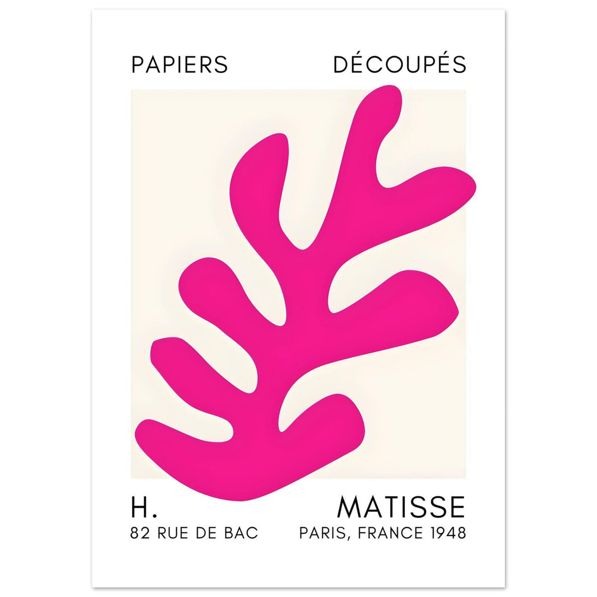 Artfulprints Poster Matisse – Ocean petals pink  - 50x70 cm - Roze