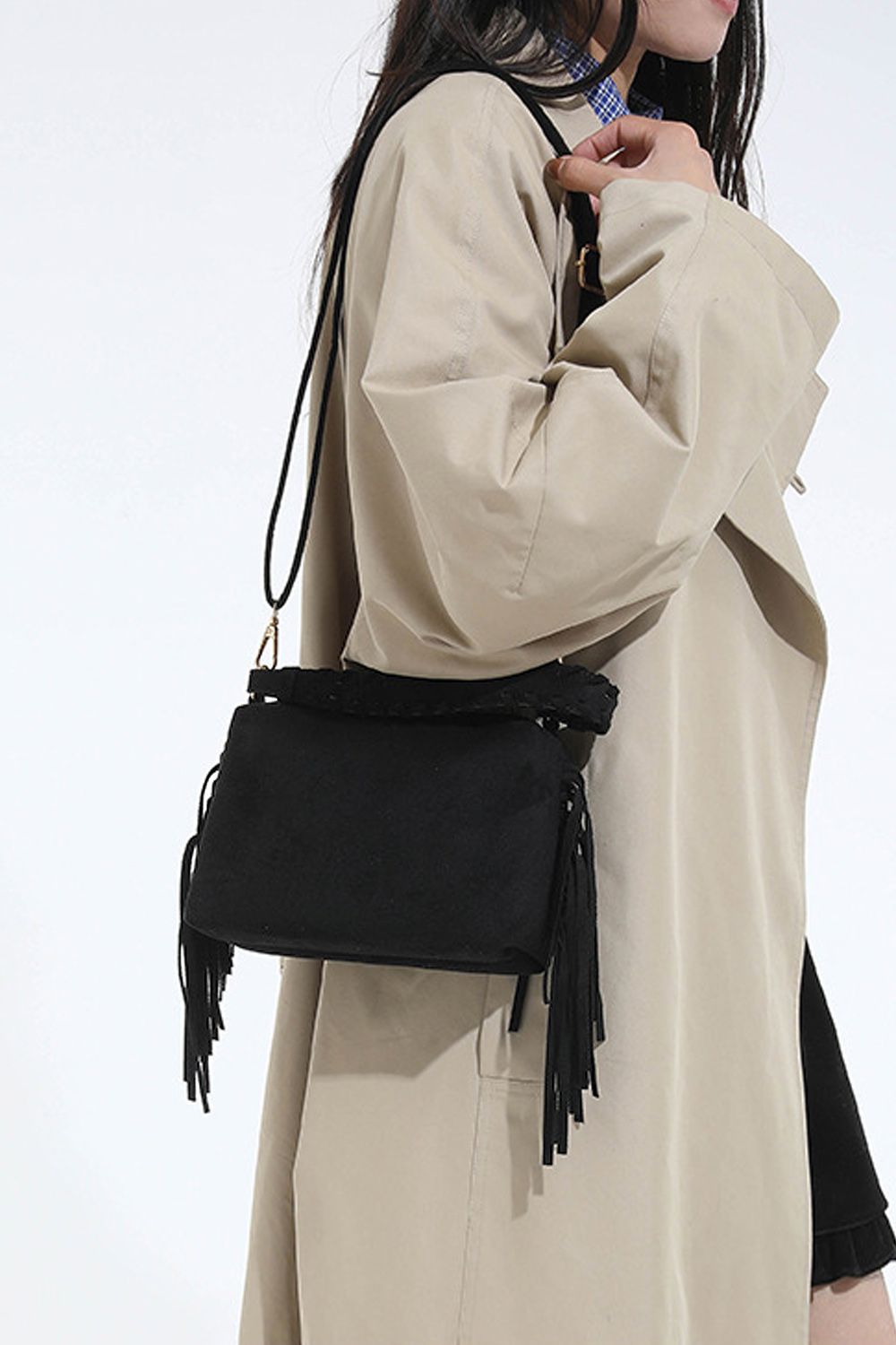 XY London Vivienne' Western Fringe Tassel Crossbody Bag With Shoulder Strap