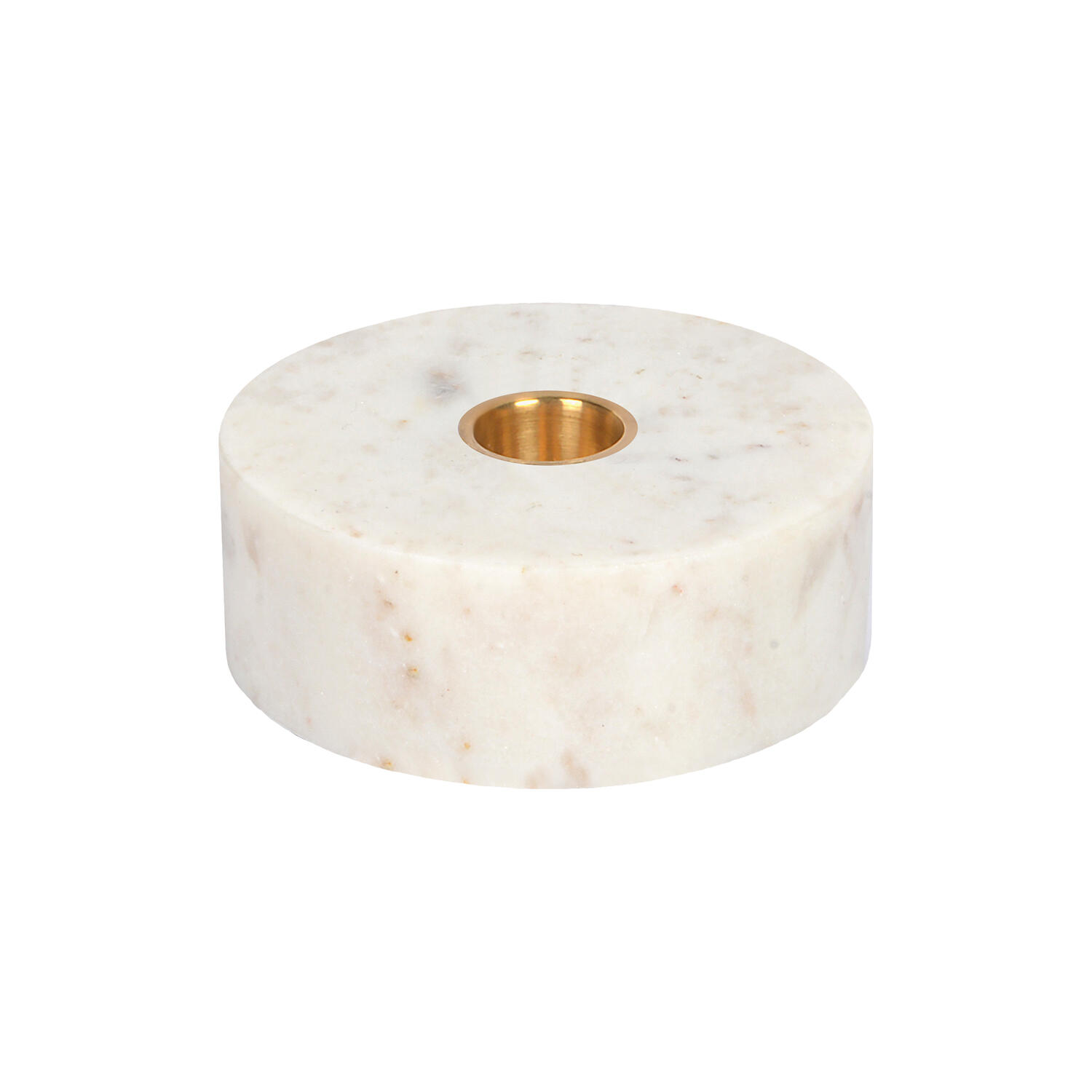 Marble base Candleholder, white
