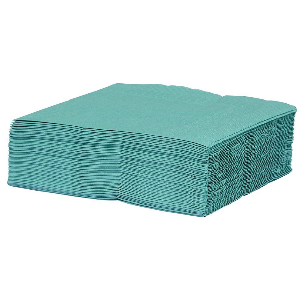 Serviette jetable 33x33 cm uni vert émeraude x50