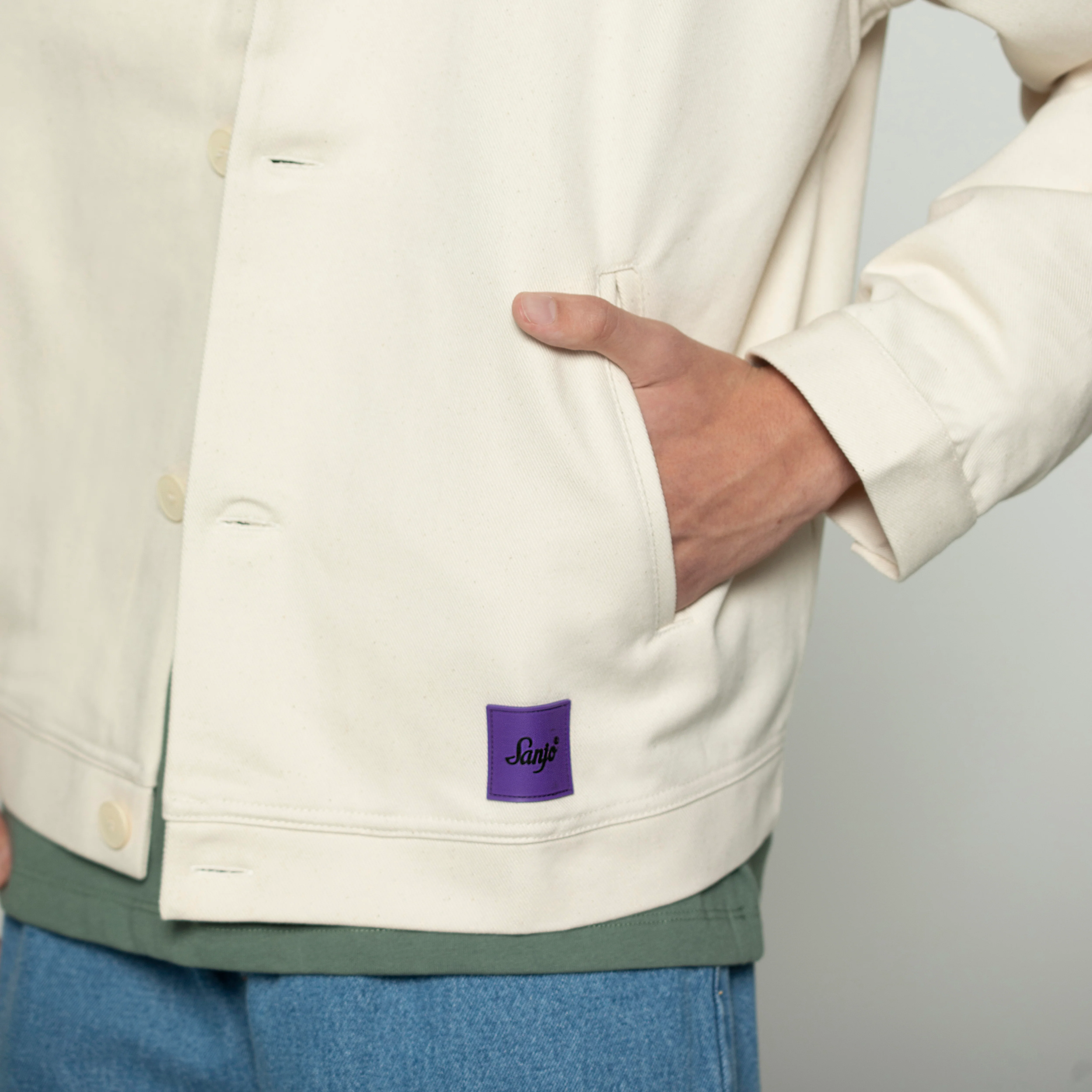 Sanjo Button Coat // Ecru
