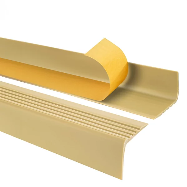 Nez de marche PVC 50x42mm, QUEST, profilé d'escalier RGP, auto-adhésif, antidérapant, d'escalier-protection, crémeux, 0.9m
