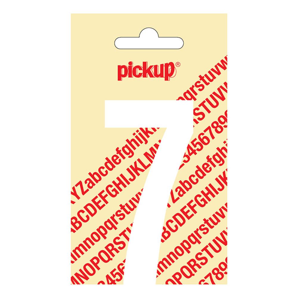 NUMMER PICKUP NOBEL 7 HVIT 90 MM SELVKLEBENDE