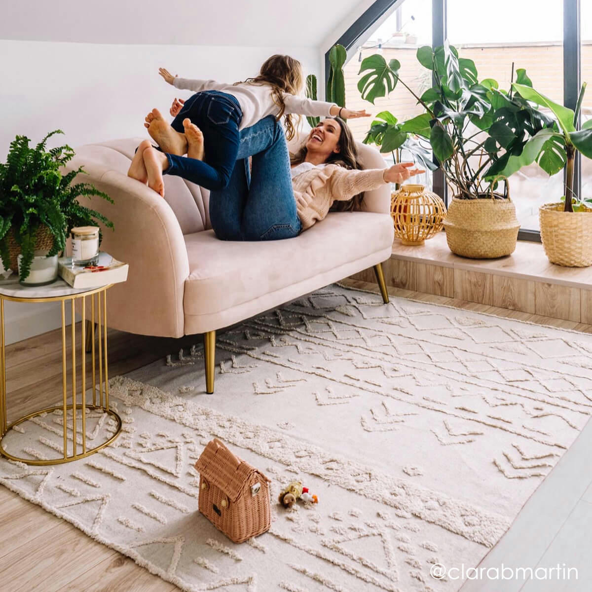 TRIBU - Tapis coton lavable natural 140x200cm