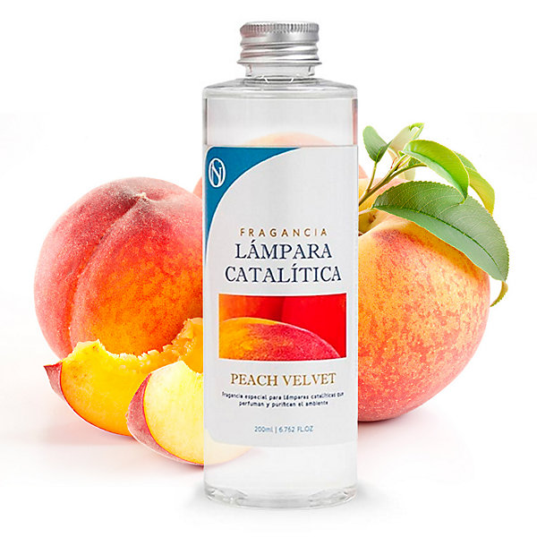 Pack économique 2x Parfum pour lampe catalytique: 1 arôme Peach Velvet 500ml   1 nettoyant neutre 200ml