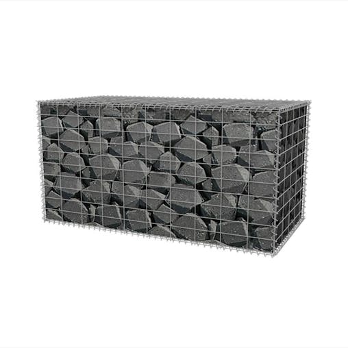 NNEVL Gabion Basket Galvanised Steel 100x50x50 cm