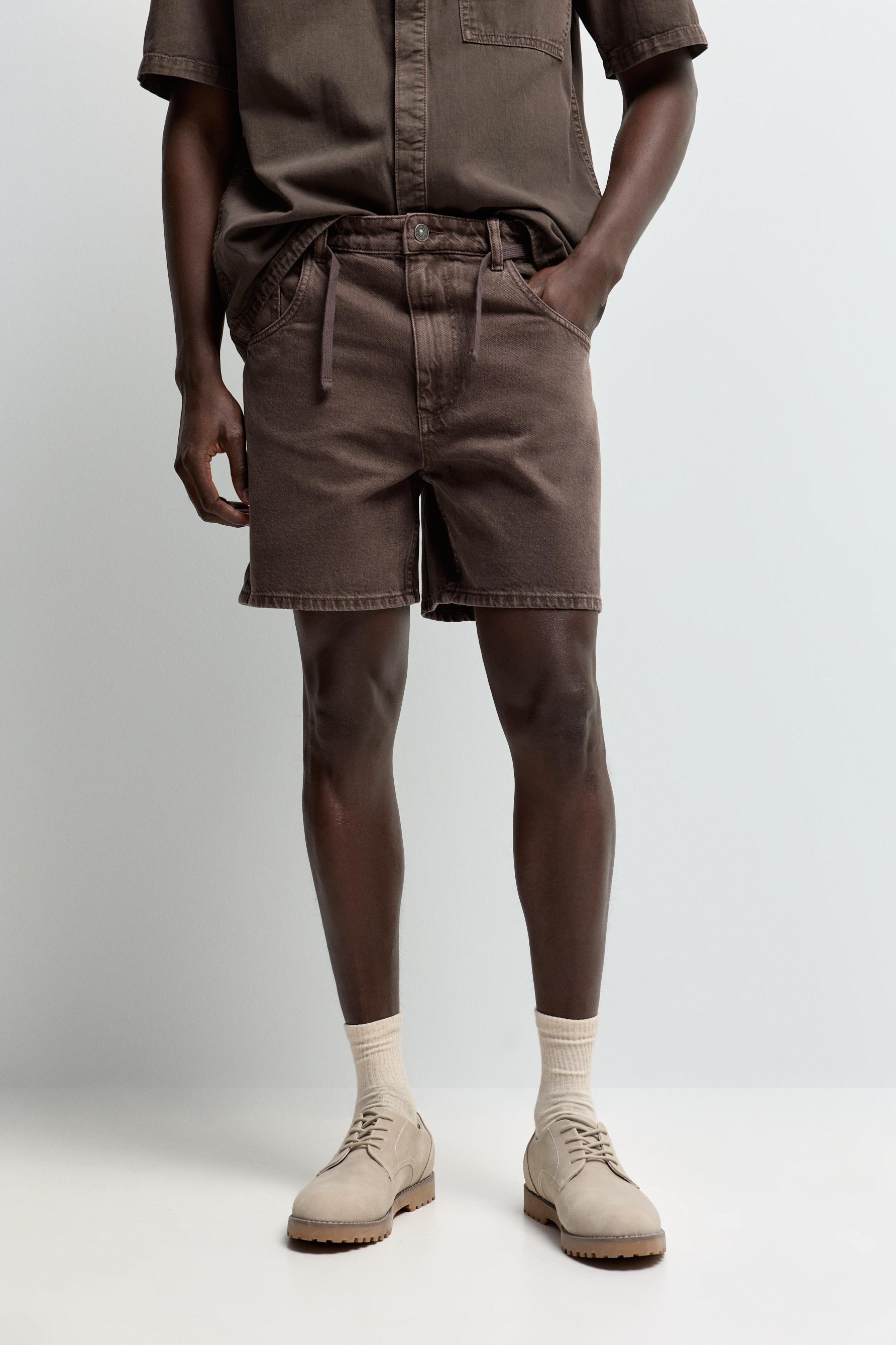 Bermuda denim cinturón