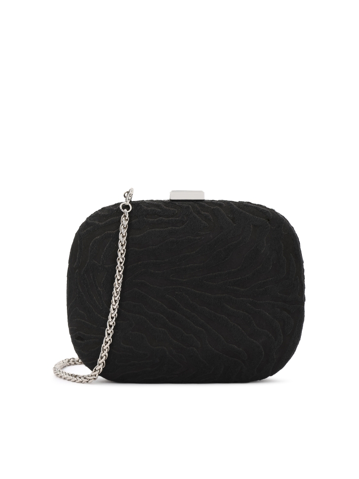 Zebra pattern clutch bag