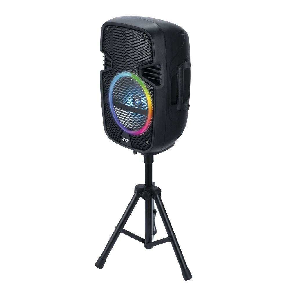 Enceinte bluetooth sans fil lumineuse RGB avec micro et trépied réglable H85cm