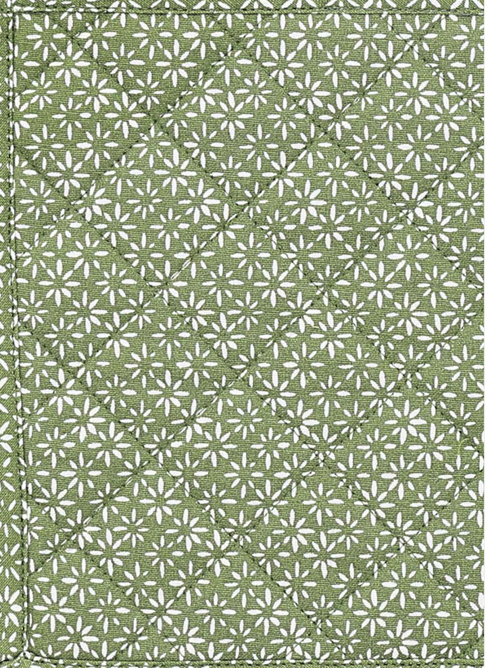 MANIQUE DE CUISINE à MOTIFS GÉOMÉTRIQUES vert