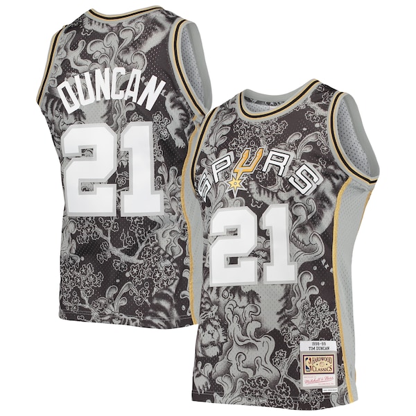 Tim Duncan San Antonio Spurs Hardwood Classics 1998/99 Lunar New Year Swingman Jersey - Black