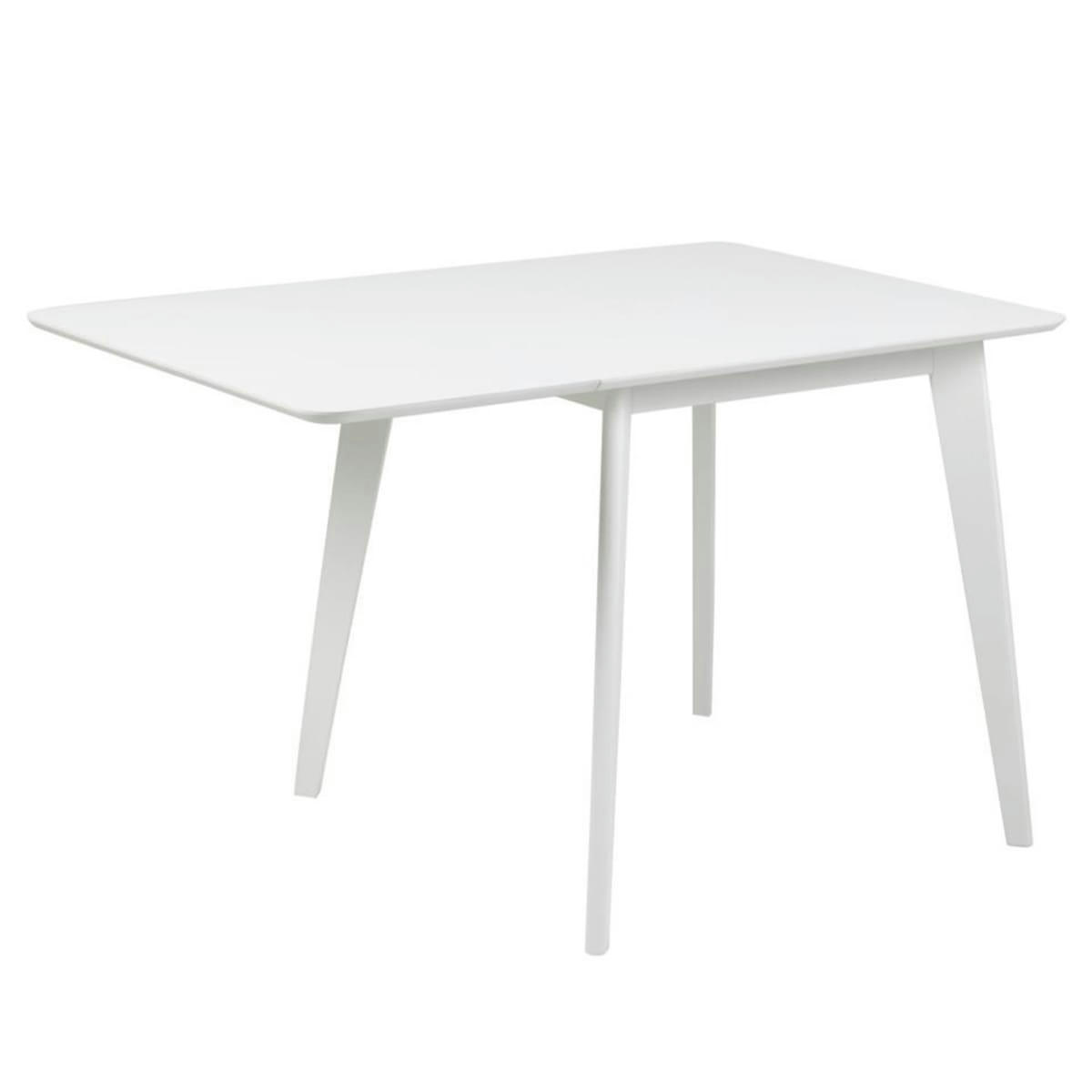ROXY - Table à manger 2 personnes en bois avec rallonges blanc