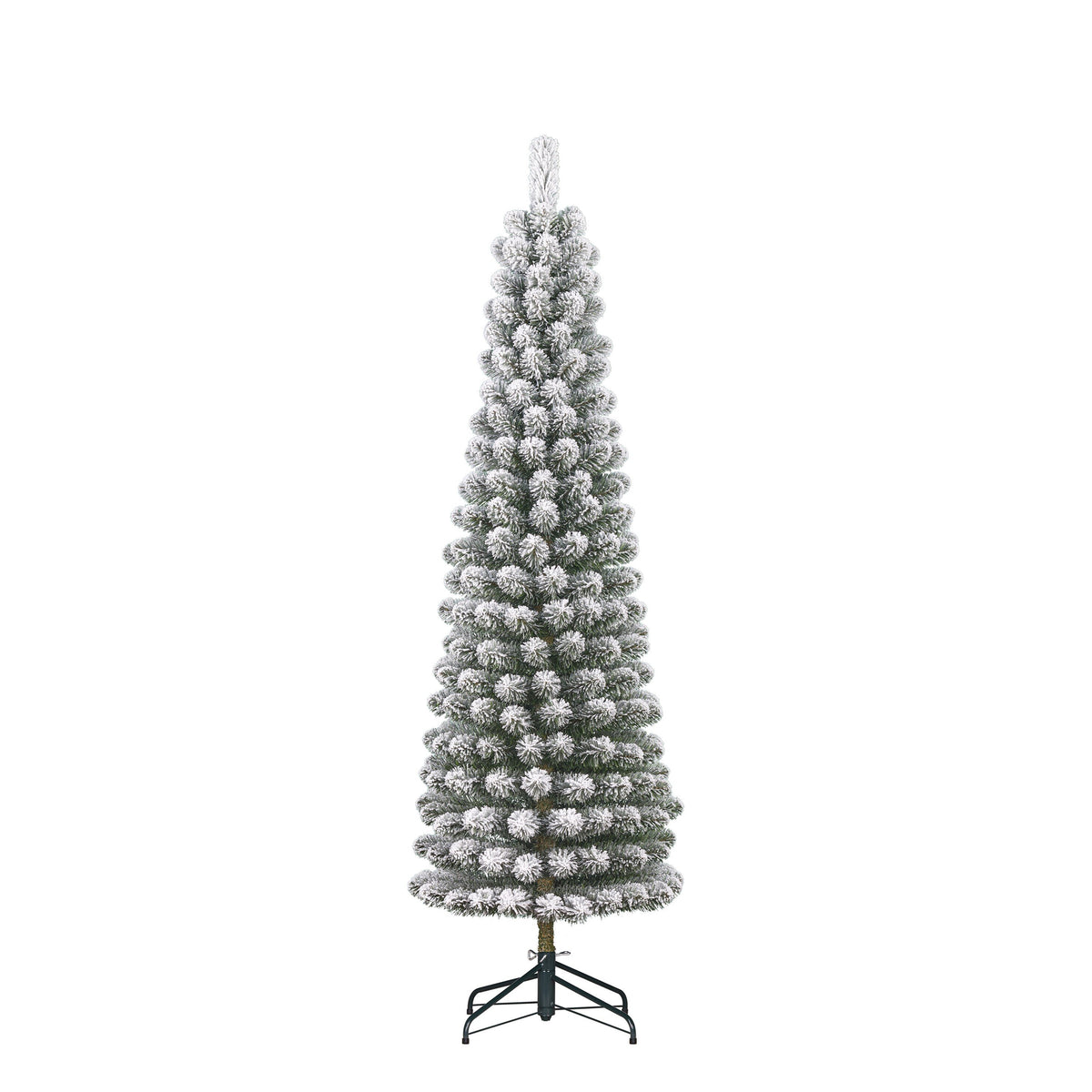 Black Box Trees Kunst Kerstboom - Kunstkerstboom H215 x Ø56 cm - met Sneeuw - Groen Frosted