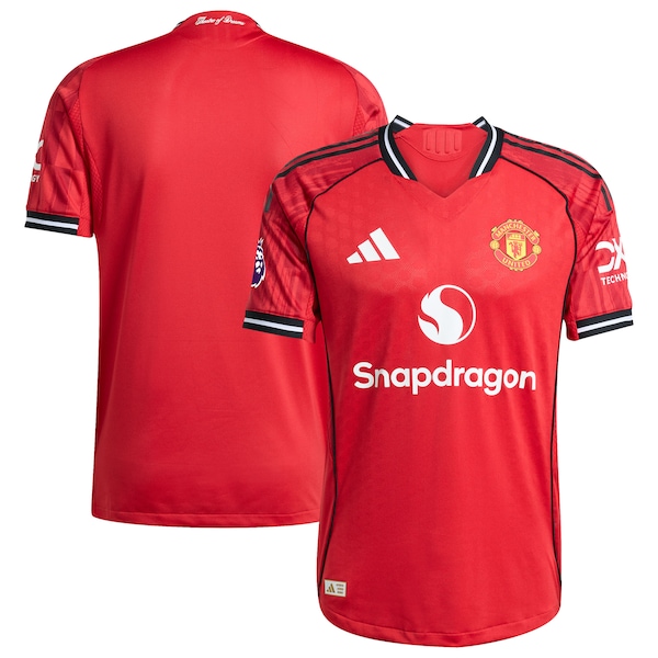 Manchester United adidas Home 2025/26 Authentic Player Jersey - Red/Black/White