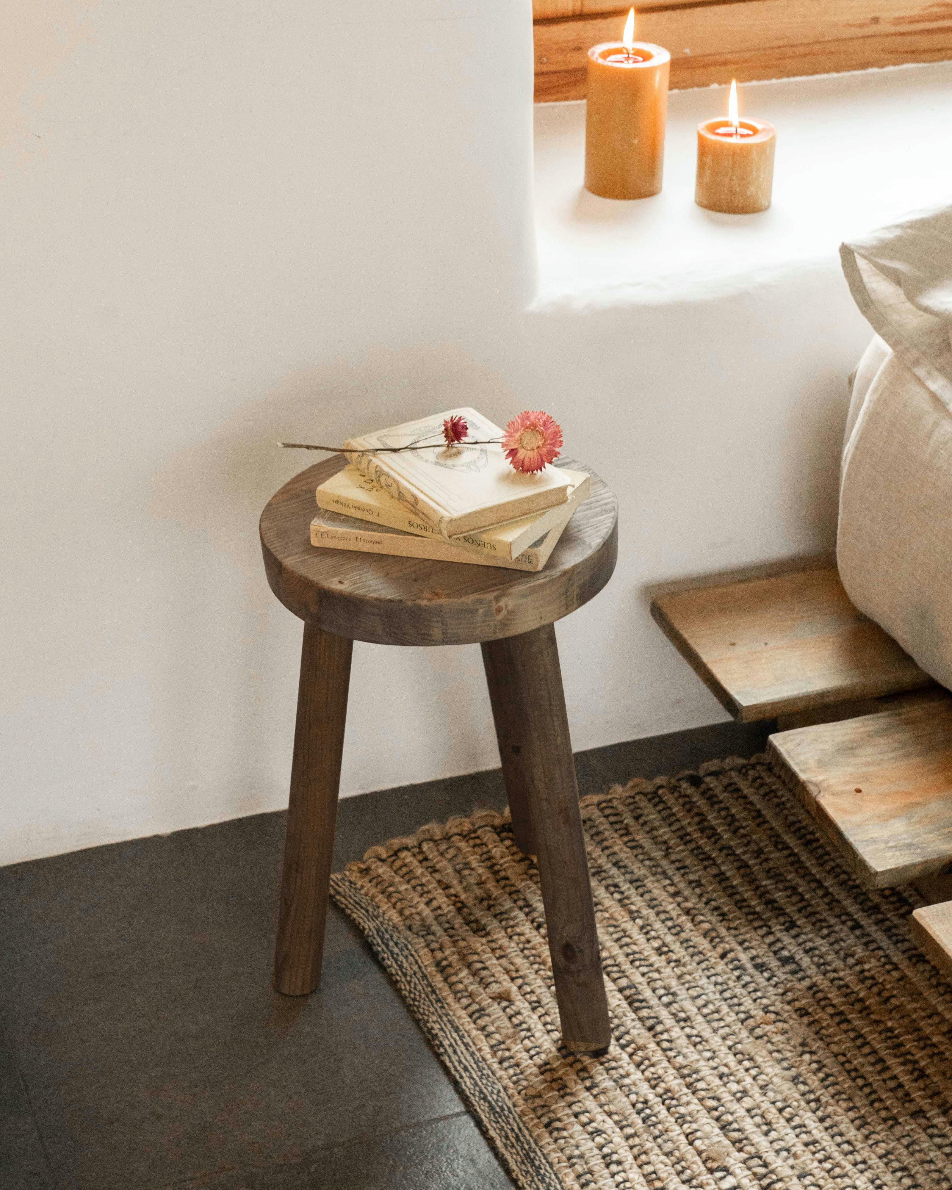 MAUREEN - Tabouret en bois  marron