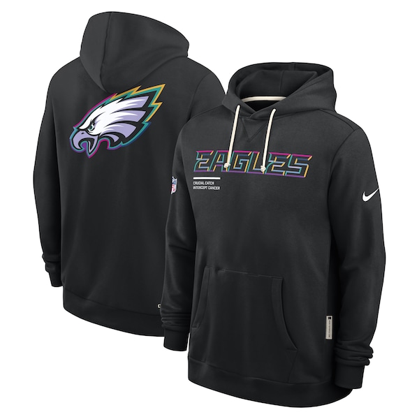 Philadelphia Eagles Nike 2025 NFL Crucial Catch Sideline Standard Issue Dri-FIT Hoodie - Black