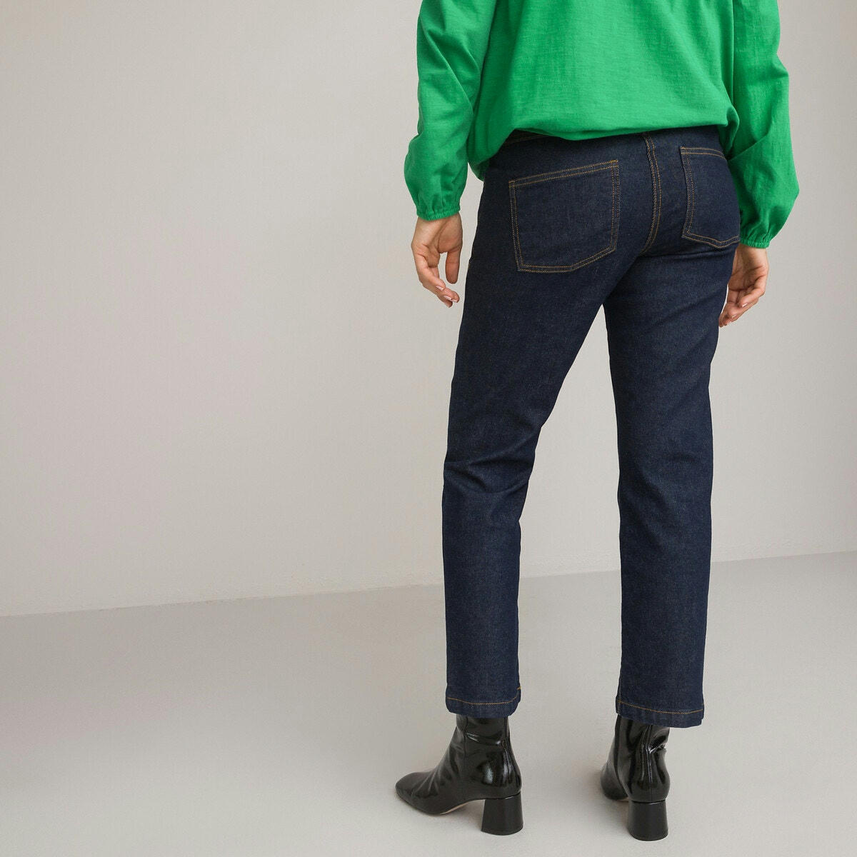 Jean droit de grossesse, bandeau haut
