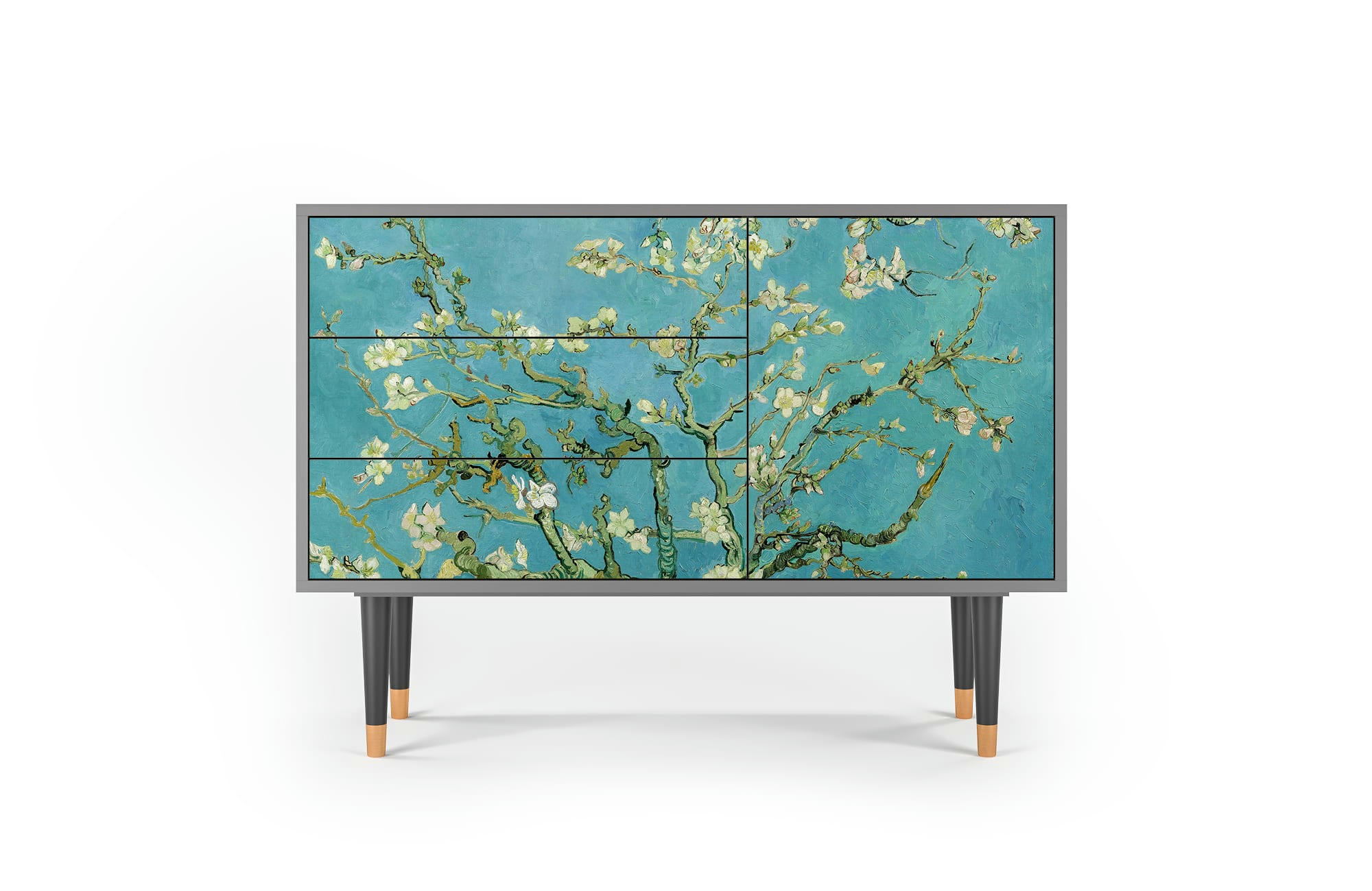 ALMOND BLOSSOM BY VAN GOGH - Buffet  bleu 3 tiroirs et 1 porte L 115 cm