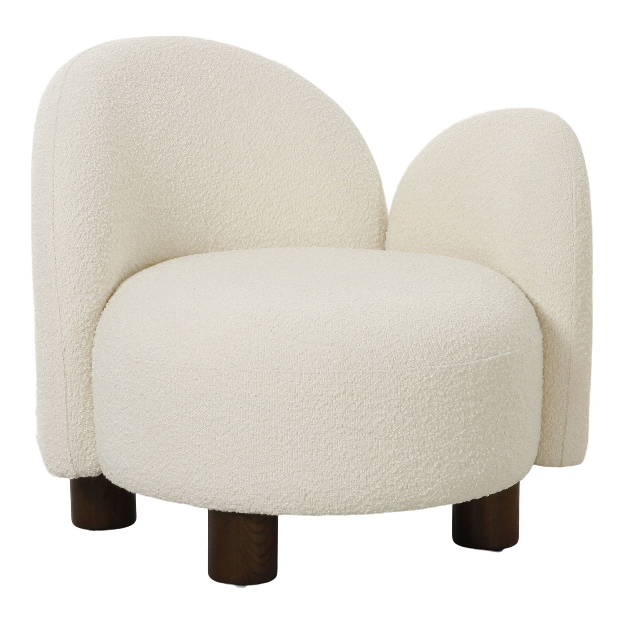 Rebellenclub Fauteuil Lillo - Wit Bouclé - Rechts