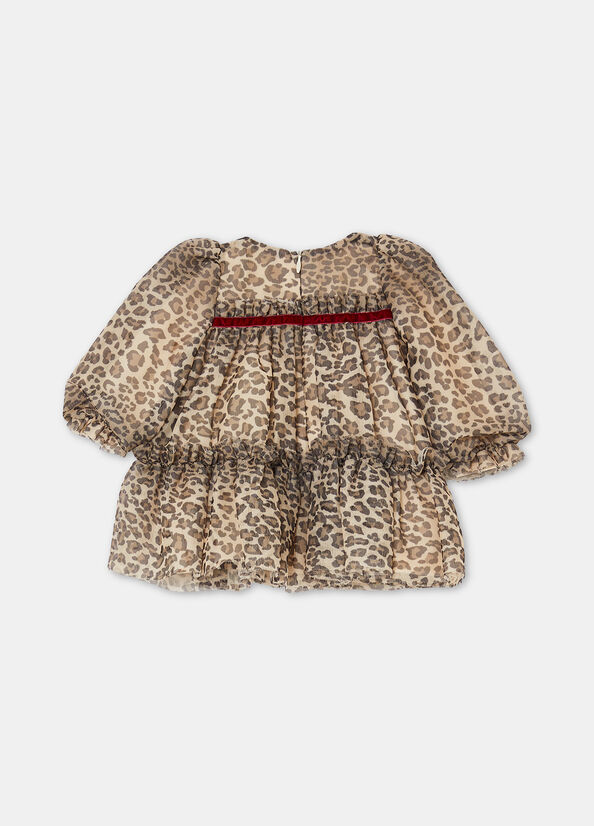 Abito in tulle animalier