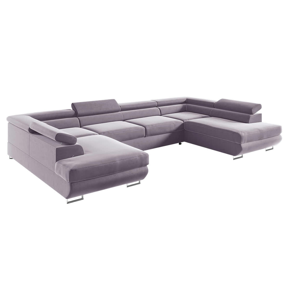 - Canapé en u 5 places convertible lavande